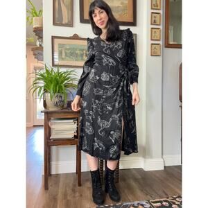 Disturbia brand wrap horoscope zodiac dress novelty witchy goth rayon